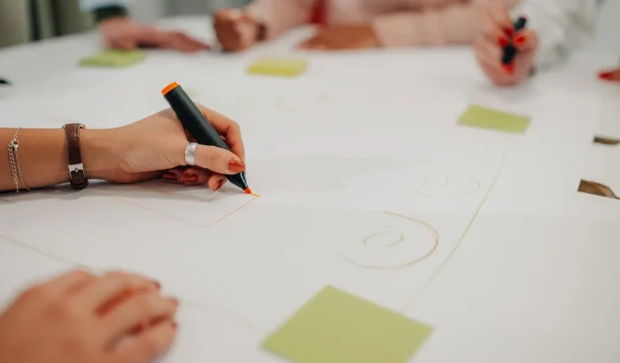 a customer journey mapping workshop in progress