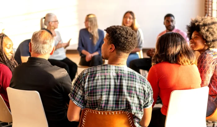 employees taking part in customer experience training