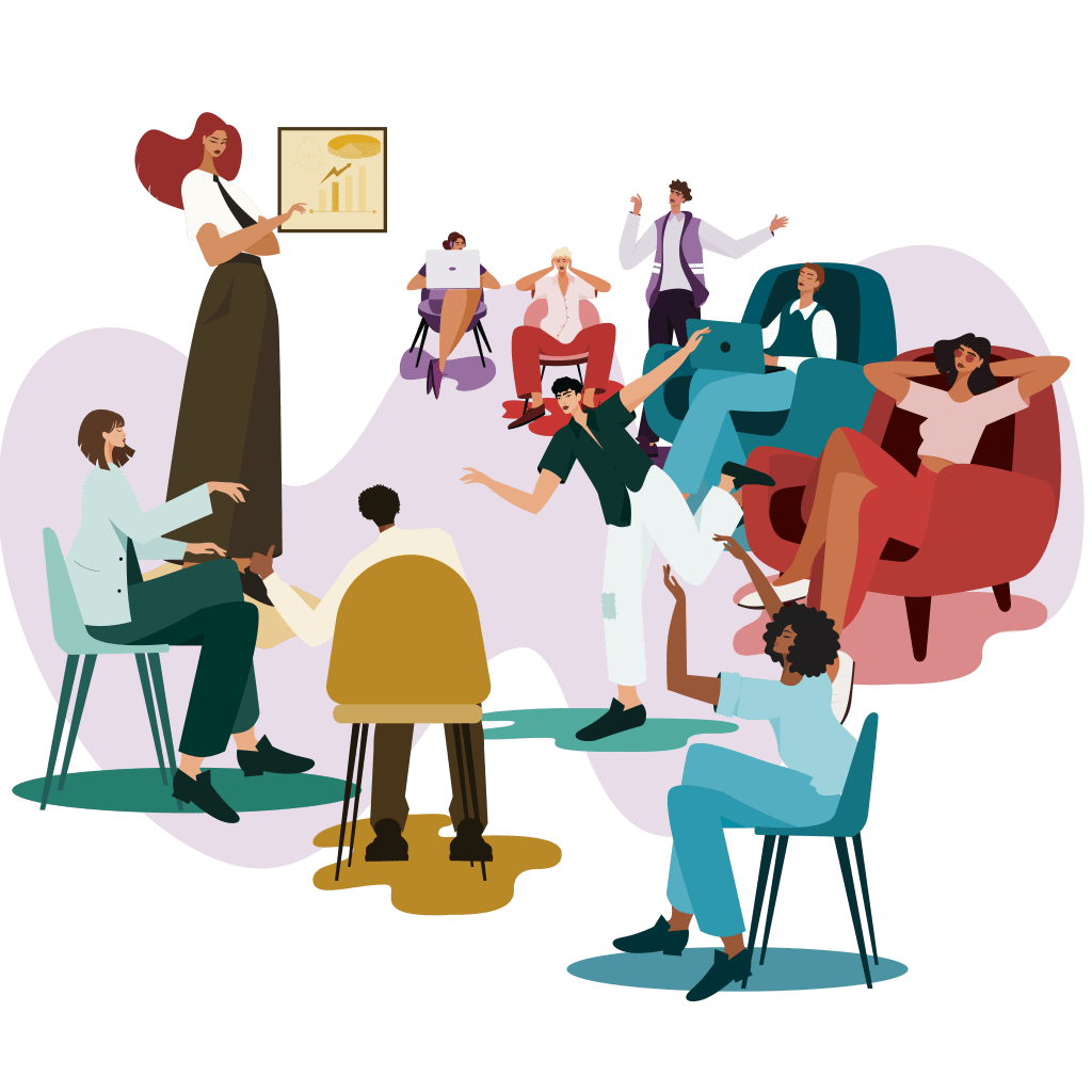 The Big Five Personalities interacting