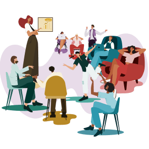 The Big Five Personalities interacting